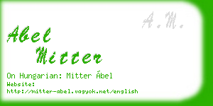 abel mitter business card